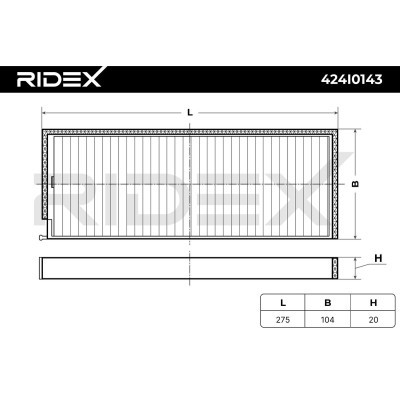 Filtr Kabinowy RIDEX 424I0143 424I0143 - foto 6