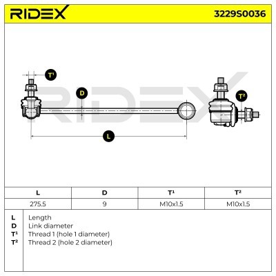 Łącznik Stabilizatora RIDEX 3229S0036 3229S0036 - foto 3
