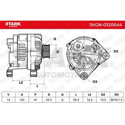 Alternator Stark SKGN-0320044 SKGN-0320044 - foto 7