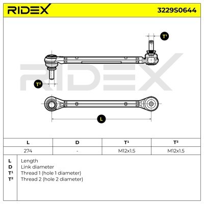 Łącznik Stabilizatora RIDEX 3229S0644 3229S0644 - foto 5