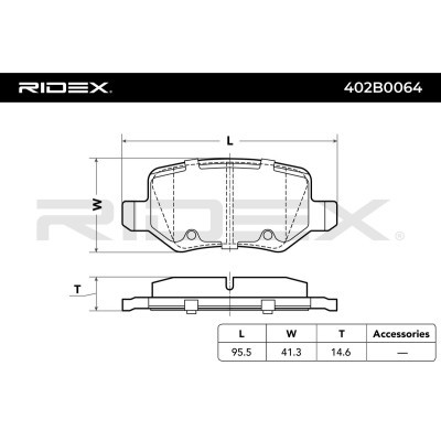Klocki hamulcowe RIDEX 402B0064 402B0064 - foto 3