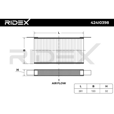 Filtr Kabinowy RIDEX 424I0398 424I0398 - foto 5