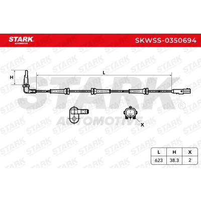 Czujnik ABS Stark SKWSS-0350694 SKWSS-0350694 - foto 6