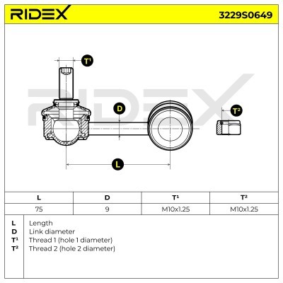 Łącznik Stabilizatora RIDEX 3229S0649 3229S0649 - foto 5