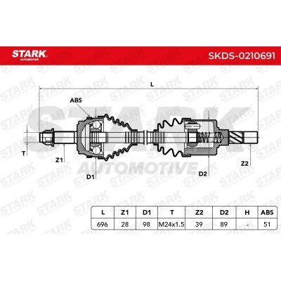 Półoś Napędowa Stark SKDS-0210691 SKDS-0210691 - foto 7