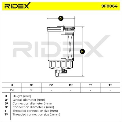 Filtr Paliwa RIDEX 9F0064 9F0064 - foto 5