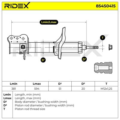 Amortyzator RIDEX 854S0415 854S0415 - foto 6