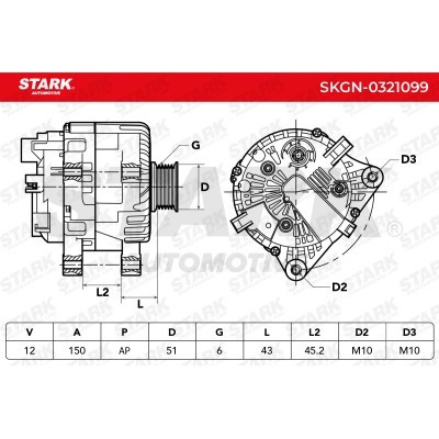 Alternator Stark SKGN-0321099 SKGN-0321099 - foto 7