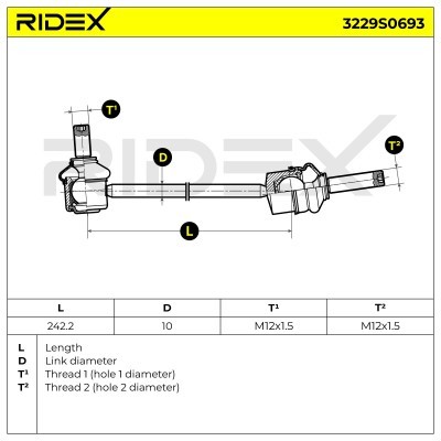 Łącznik Stabilizatora RIDEX 3229S0693 3229S0693 - foto 6