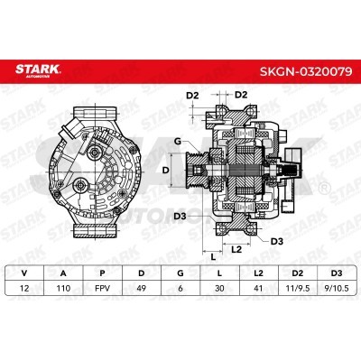 Alternator Stark SKGN-0320079 SKGN-0320079 - foto 7
