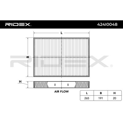 Filtr Kabinowy RIDEX 424I0048 424I0048 - foto 3