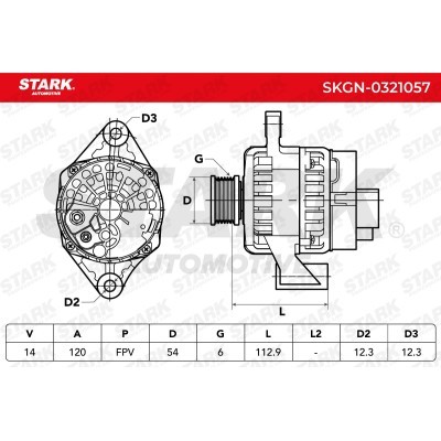Alternator Stark SKGN-0321057 SKGN-0321057 - foto 7
