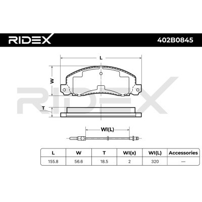 Klocki hamulcowe RIDEX 402B0845 402B0845 - foto 8