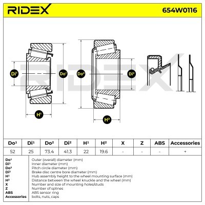 Łożysko Koła RIDEX 654W0116 654W0116 - foto 6