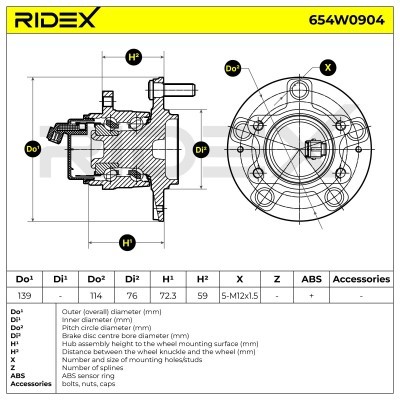 Łożysko Koła RIDEX 654W0904 654W0904 - foto 5