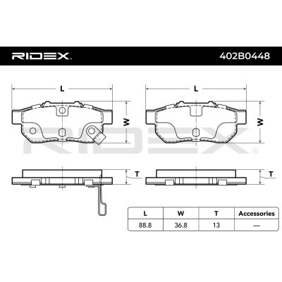 Klocki hamulcowe RIDEX 402B0448 402B0448 - foto 3