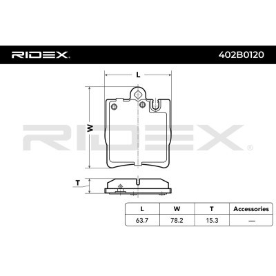 Klocki hamulcowe RIDEX 402B0120 402B0120 - foto 3