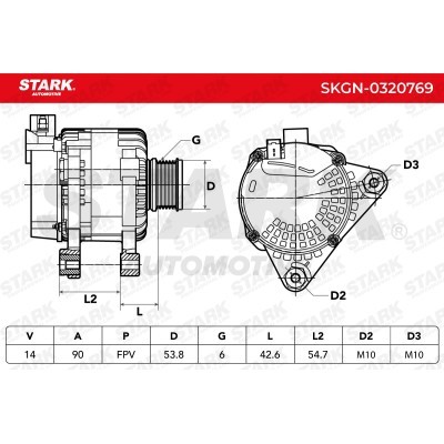 Alternator Stark SKGN-0320769 SKGN-0320769 - foto 6