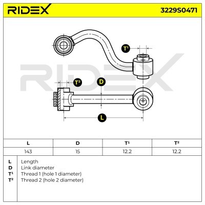 Łącznik Stabilizatora RIDEX 3229S0471 3229S0471 - foto 8
