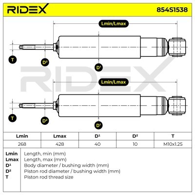 Amortyzator RIDEX 854S1538 854S1538 - foto 5