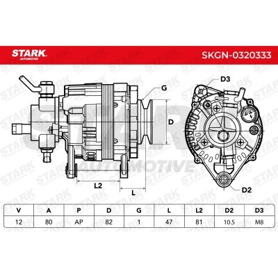 Alternator Stark SKGN-0320333 SKGN-0320333 - foto 7