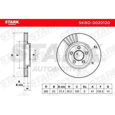 Tarcza hamulcowa Stark SKBD-0020120 SKBD-0020120 - foto 7