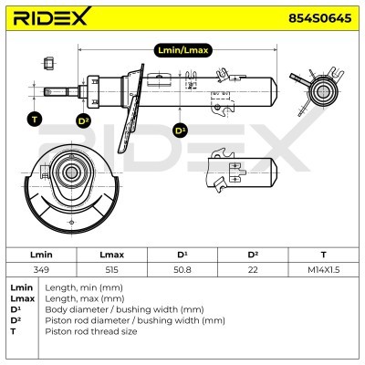 Amortyzator RIDEX 854S0645 854S0645 - foto 9