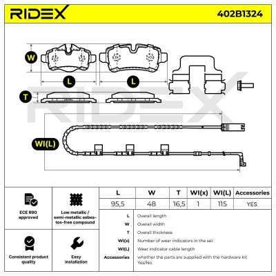 Klocki hamulcowe RIDEX 402B1338 402B1338 - foto 7