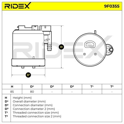 Filtr Paliwa RIDEX 9F0355 9F0355 - foto 5