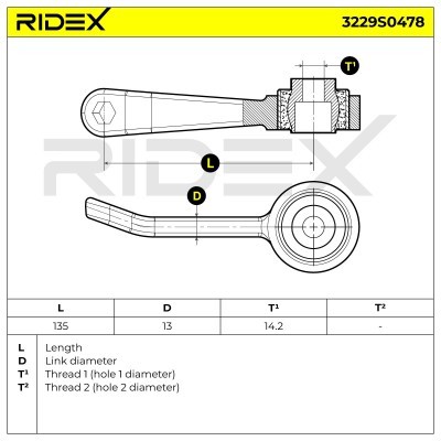 Łącznik Stabilizatora RIDEX 3229S0478 3229S0478 - foto 6