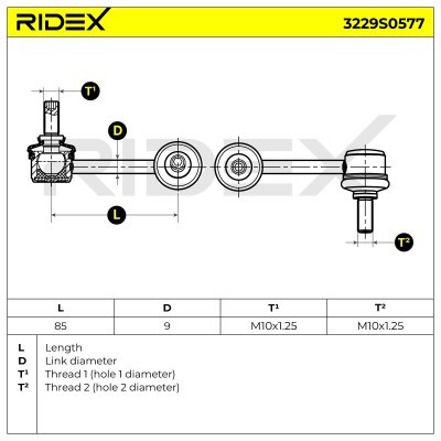 Łącznik Stabilizatora RIDEX 3229S0577 3229S0577 - foto 5