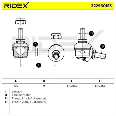 Łącznik Stabilizatora RIDEX 3229S0153 3229S0153 - foto 5