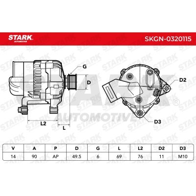 Alternator Stark SKGN-0320115 SKGN-0320115 - foto 7