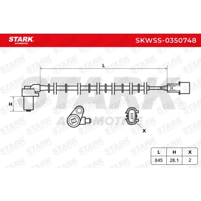 Czujnik ABS Stark SKWSS-0350748 SKWSS-0350748 - foto 6