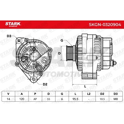 Alternator Stark SKGN-0320904 SKGN-0320904 - foto 7