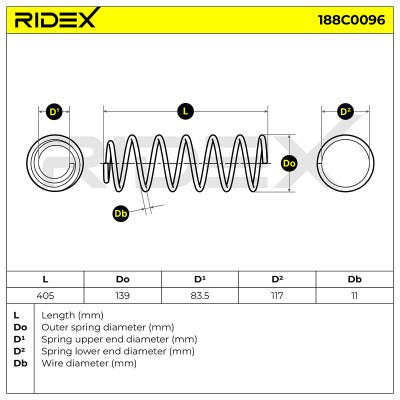 Sprężyna Zawieszenia RIDEX 188C0096 188C0096 - foto 4