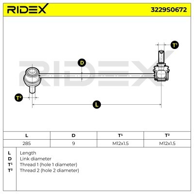 Łącznik Stabilizatora RIDEX 3229S0672 3229S0672 - foto 6