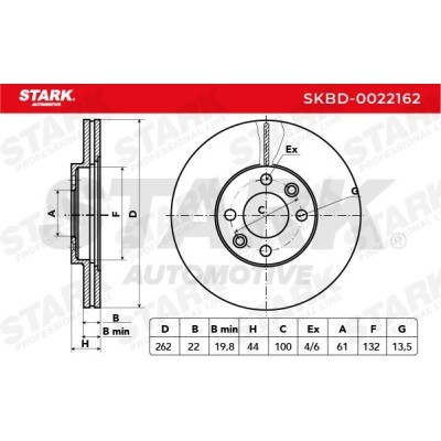 Tarcza hamulcowa Stark SKBD-0022162 SKBD-0022162 - foto 5