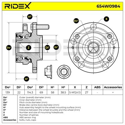 Łożysko Koła RIDEX 654W0984 654W0984 - foto 7