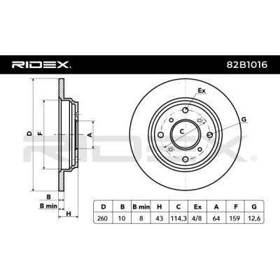 Tarcza hamulcowa RIDEX 82B1016 82B1016 - foto 3