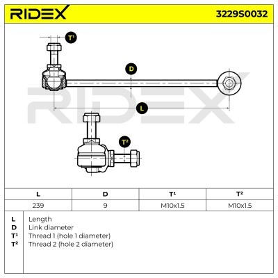Łącznik Stabilizatora RIDEX 3229S0032 3229S0032 - foto 10