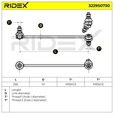 Łącznik Stabilizatora RIDEX 3229S0730 3229S0730 - foto 6