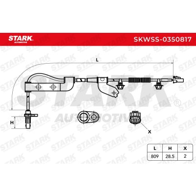 Czujnik ABS Stark SKWSS-0350817 SKWSS-0350817 - foto 8