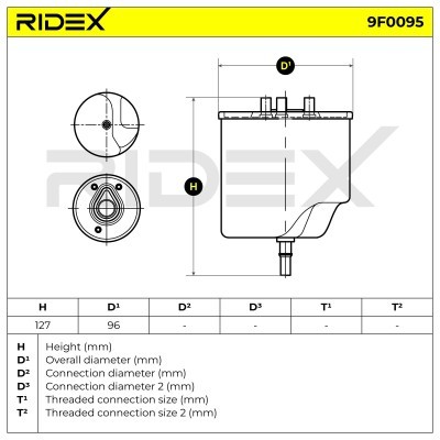 Filtr Paliwa RIDEX 9F0095 9F0095 - foto 5