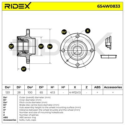 Łożysko Koła RIDEX 654W0833 654W0833 - foto 7