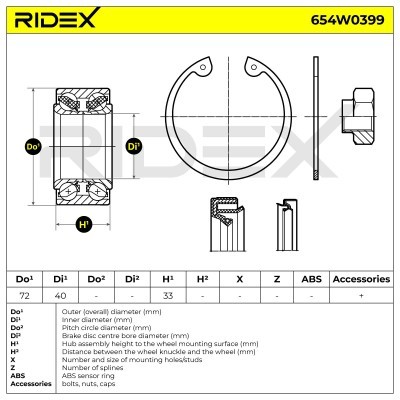 Łożysko Koła RIDEX 654W0399 654W0399 - foto 7