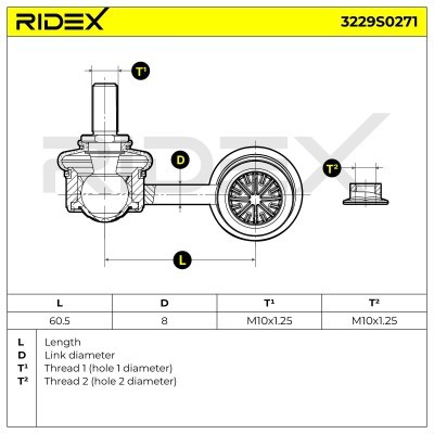Łącznik Stabilizatora RIDEX 3229S0271 3229S0271 - foto 7