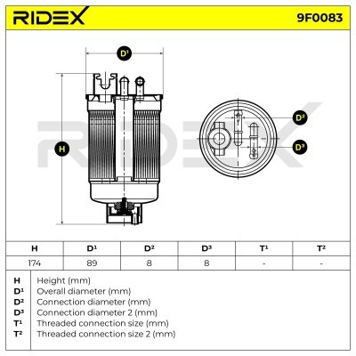 Filtr Paliwa RIDEX 9F0083 9F0083 - foto 5