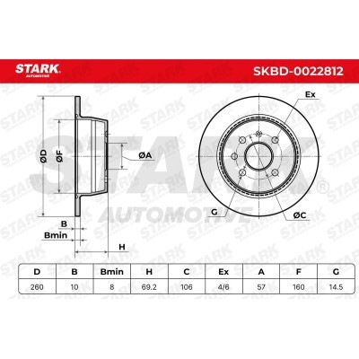 Tarcza hamulcowa Stark SKBD-0022812 SKBD-0022812 - foto 4