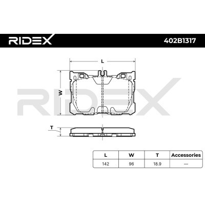 Klocki hamulcowe RIDEX 402B1317 402B1317 - foto 6
